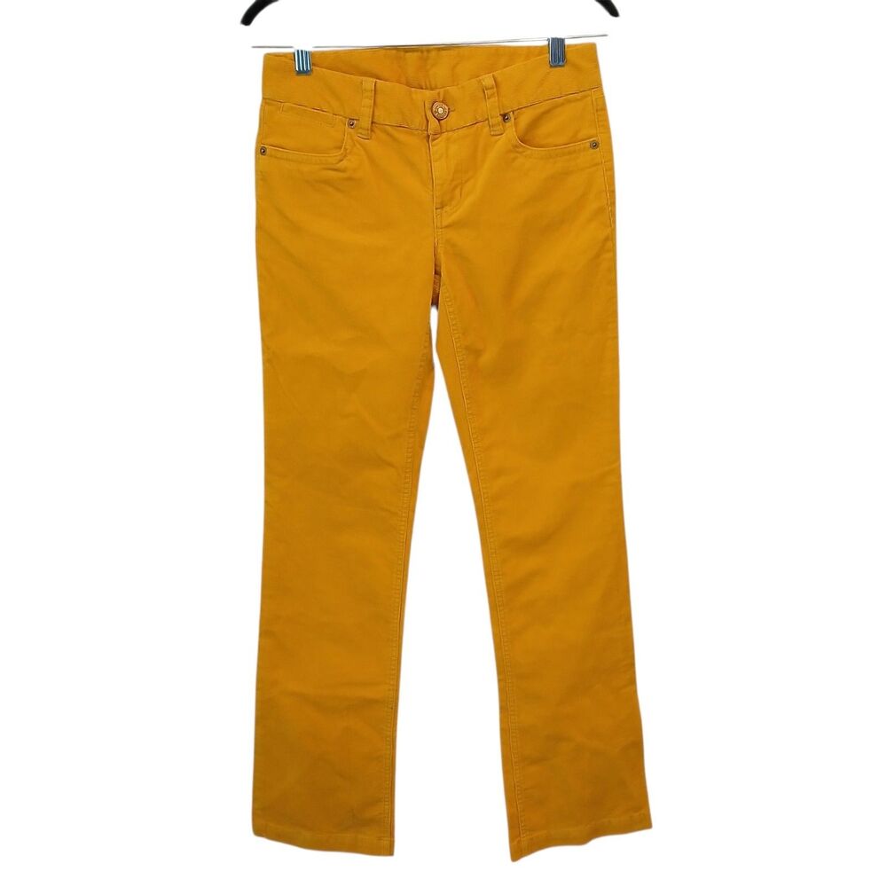 NWT J.Crew Favorite Fit Corduroy Pants 0P Yellow Womens Petite Mid Rise Straight